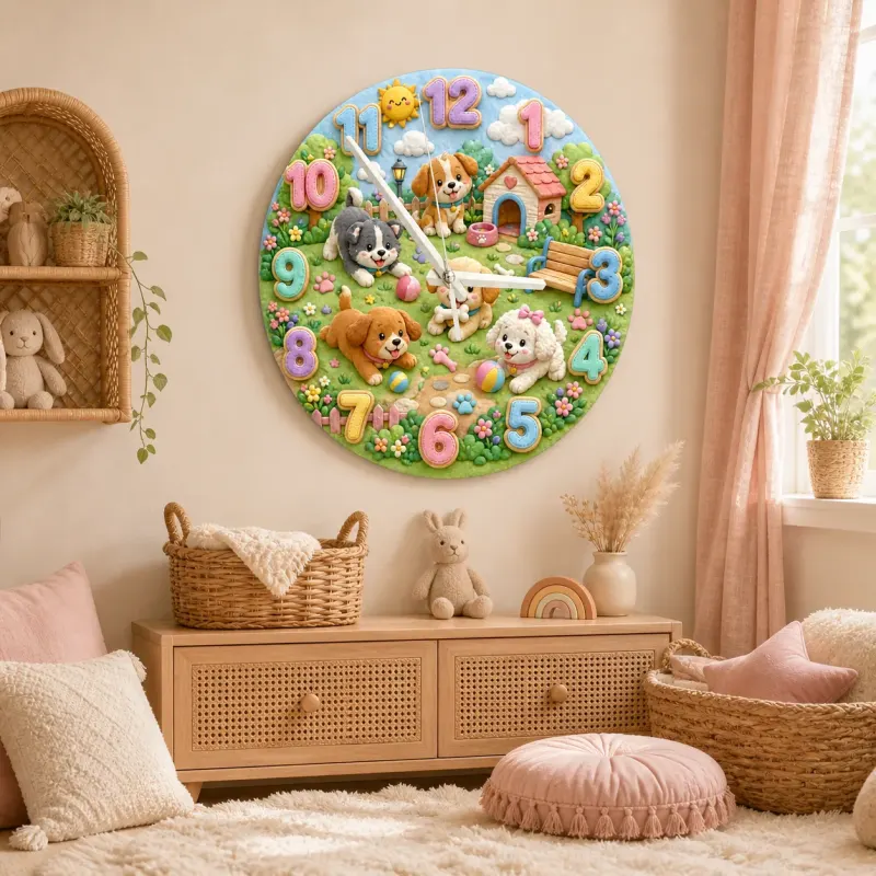 Pastel Dog Theme Nursery Decor