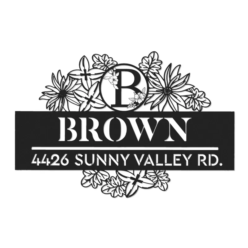 Custom Metal Monogram Letters family name Metal Address Sign House number Hanging Address Plaque Yard Sign Outdoor decor S24