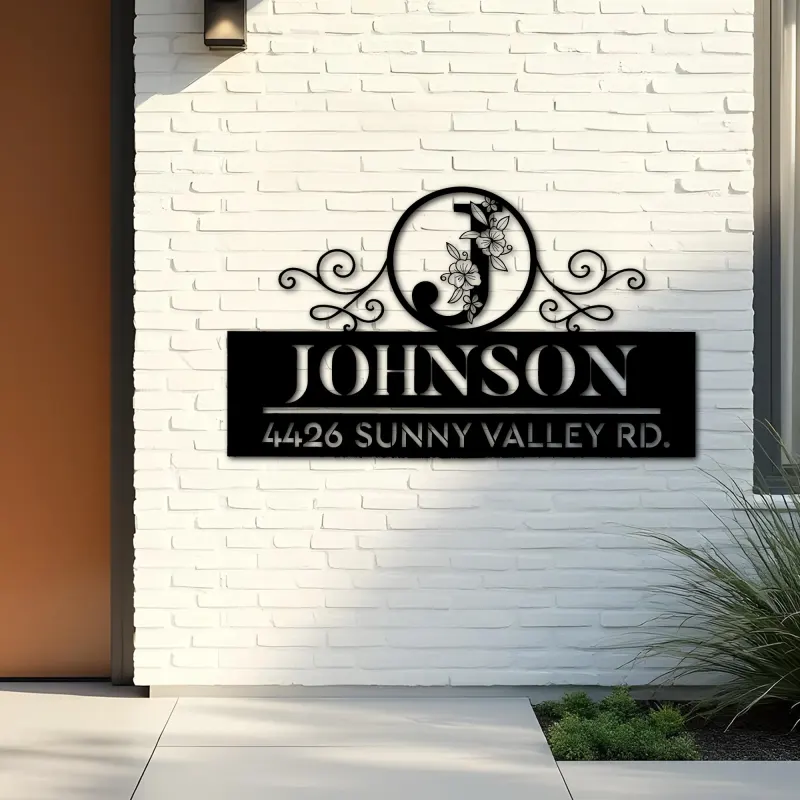 Custom Metal Monogram Letters family name Metal Address Sign House number Hanging Address Plaque Yard Sign Outdoor decor S39