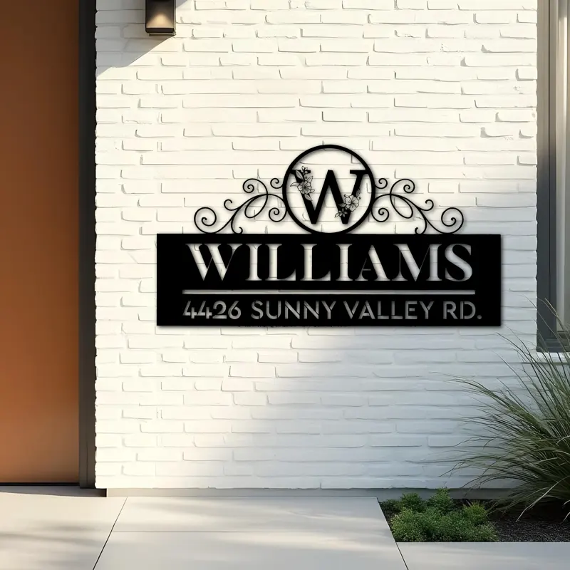 Custom Metal Monogram Letters family name Metal Address Sign House number Hanging Address Plaque Yard Sign Outdoor decor S42