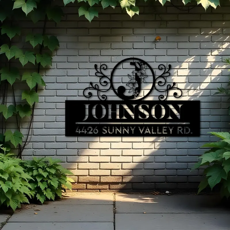 Custom Metal Monogram Letters family name Metal Address Sign House number Hanging Address Plaque Yard Sign Outdoor decor S36