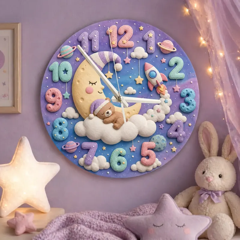 Dreamy Moon & Rocket Nursery Decor