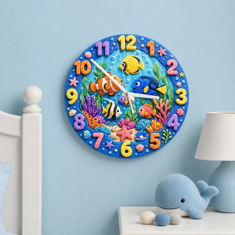 Colorful Sea Creatures Nursery Art Decor