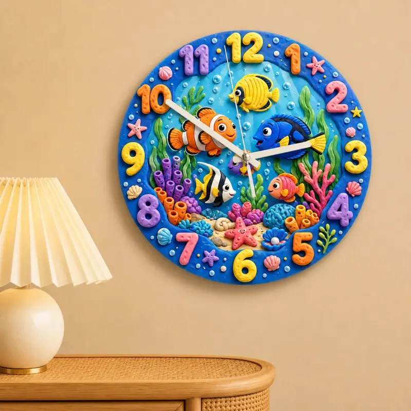 Colorful Sea Creatures Nursery Art Decor
