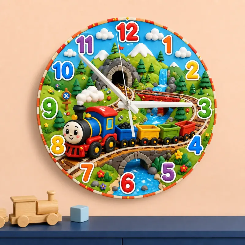 Colorful Railway Nursery Decor
