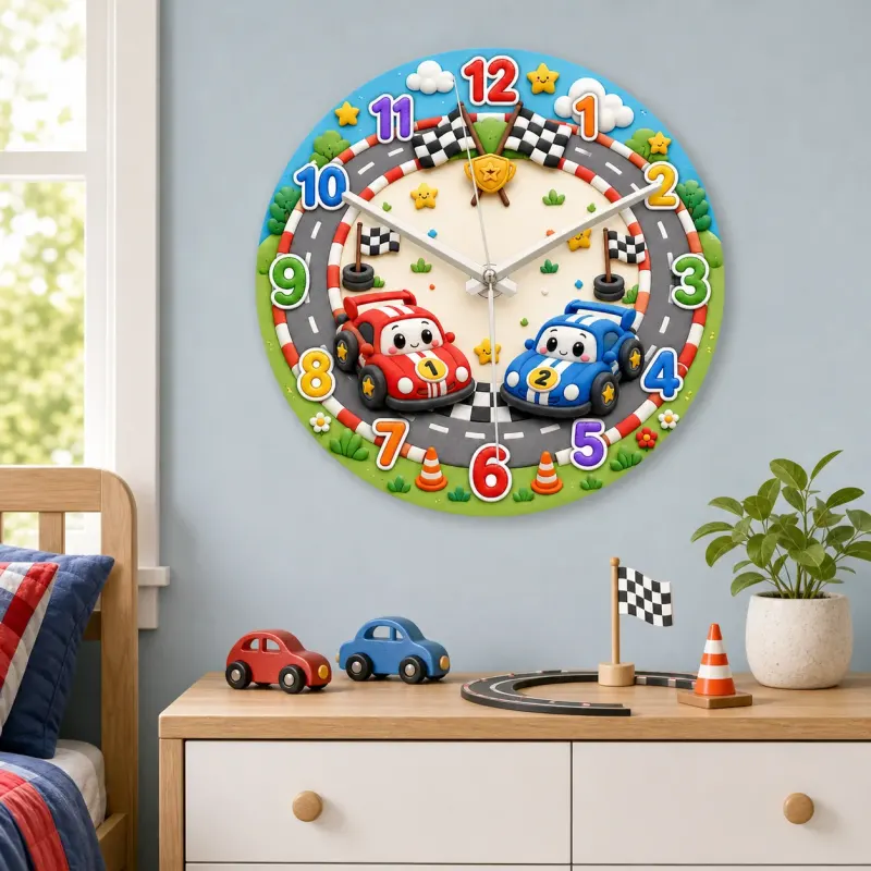 Cute Blue Red Cars Nursery Decor