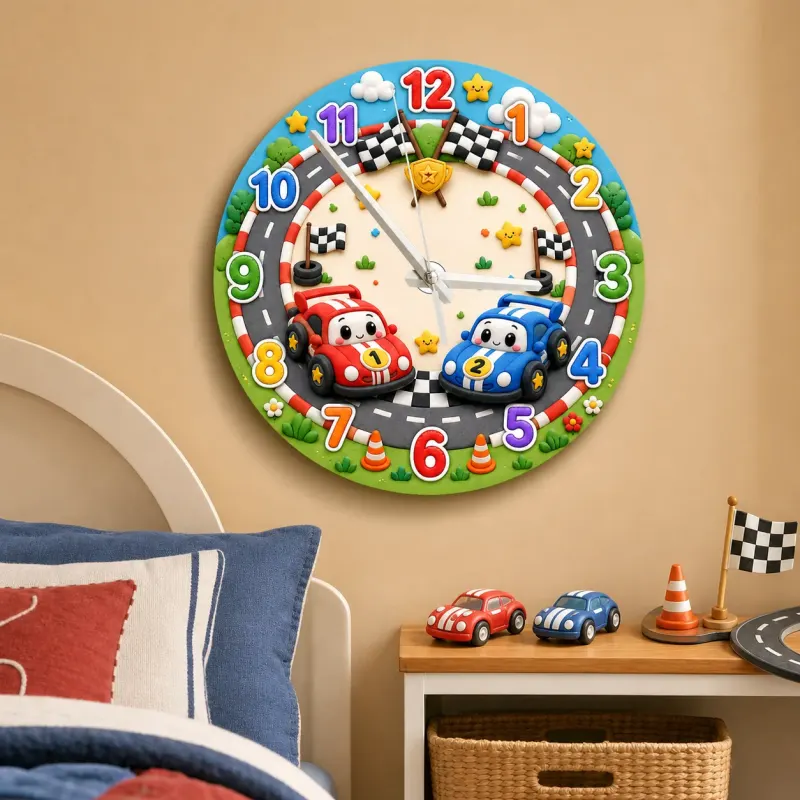 Cute Blue Red Cars Nursery Decor