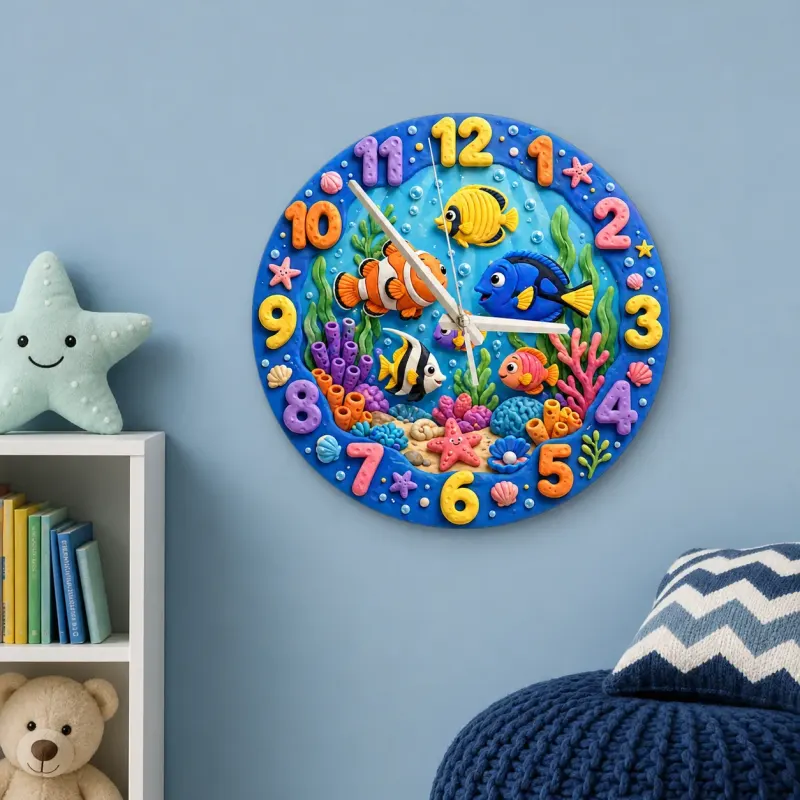 Colorful Sea Creatures Nursery Art Decor