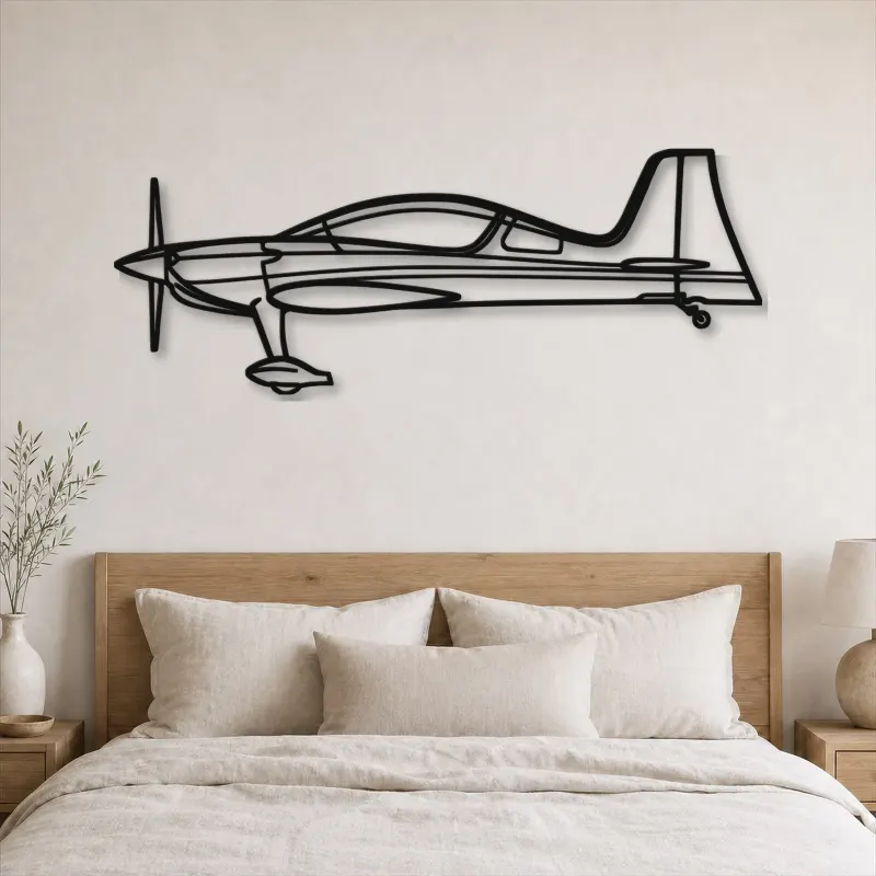 Insegna in metallo silhouette aereo Gamebird GB1, Silhouette aereo in metallo, Decorazione da parete aviatore