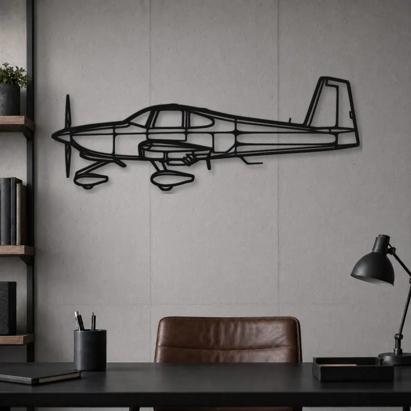 Silhouette de l'avion RV-10 en métal, décoration murale en métal, décoration aéronautique, décoration d'aviateur