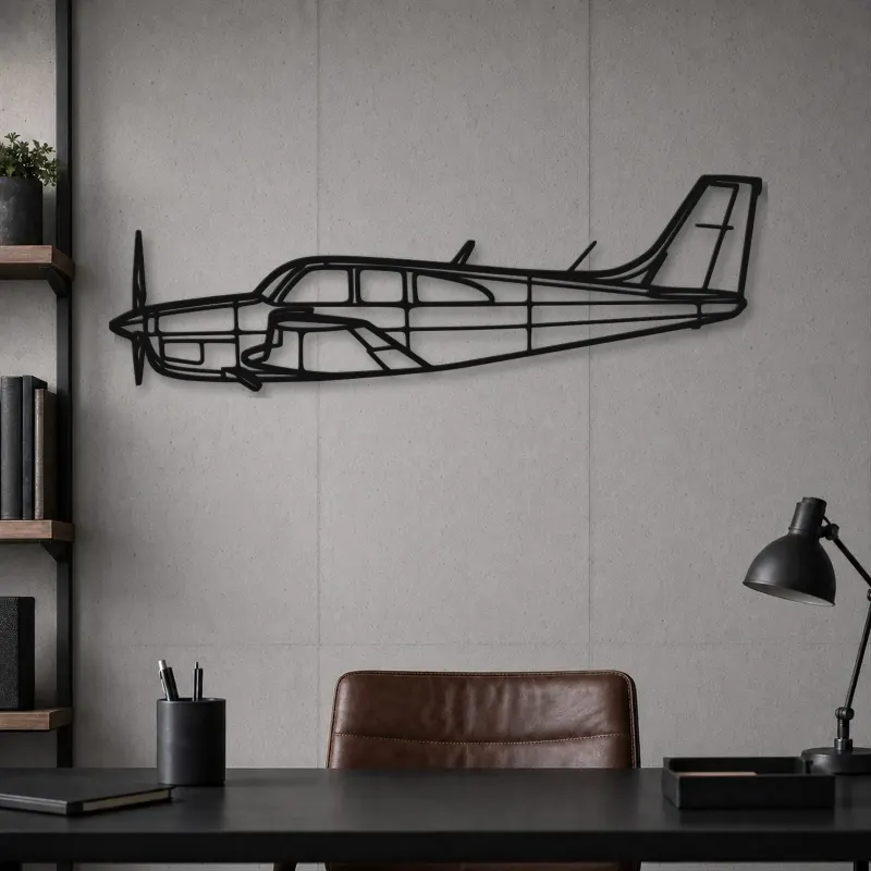 Silhouette en métal d'avion C33, Décoration murale en métal, Décor aéronautique, Cadeau pour aviateur