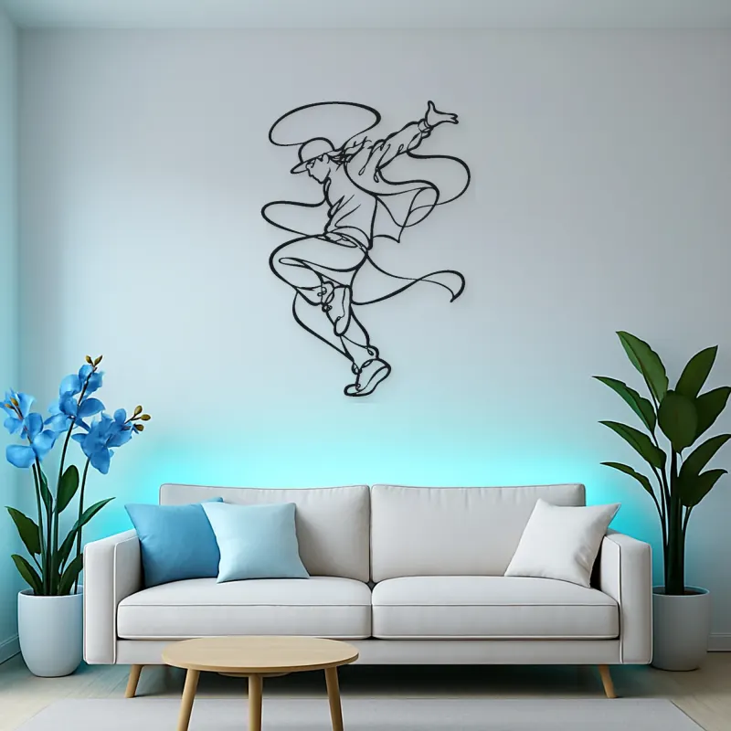 Street Dance Pose Metal Wall Art | Dance Silhouette Wall Decor