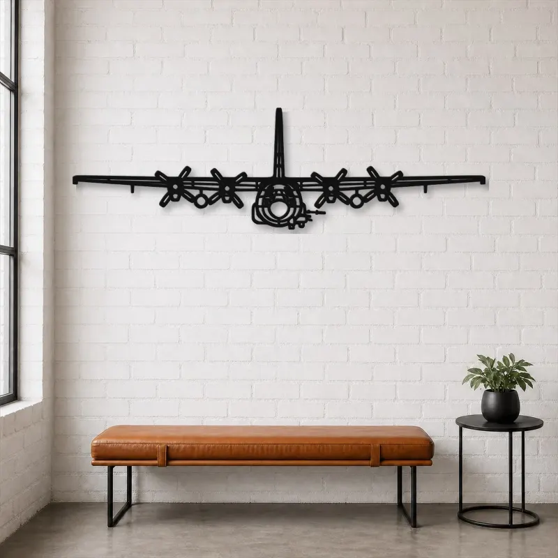 Insegna in metallo silhouette AC-130U Front