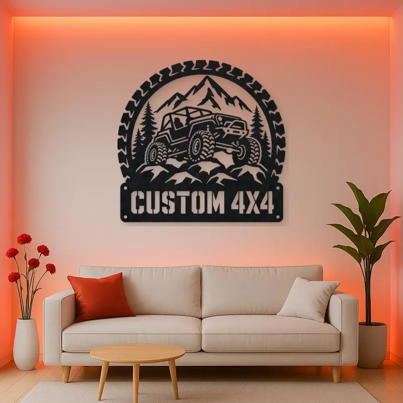 Personalized 4x4 Rock Crawler Metal Wall Art