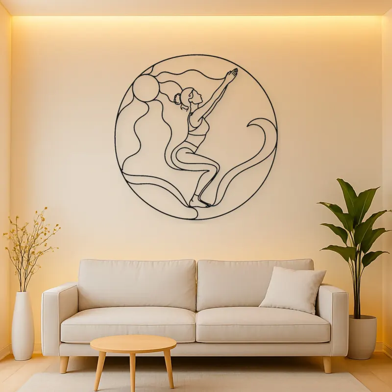 Chair Pose Power Metal Wall Art | Yoga and Meditation Wall Decor