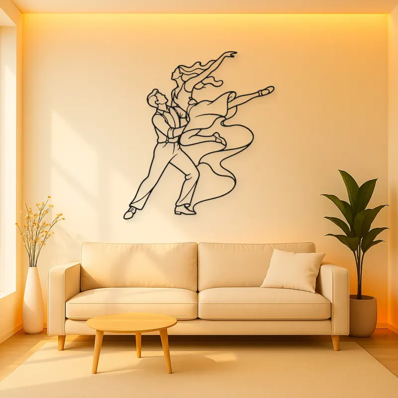 Swing Dance Lift Metal Wall Art | Couple Dance Wall Decor
