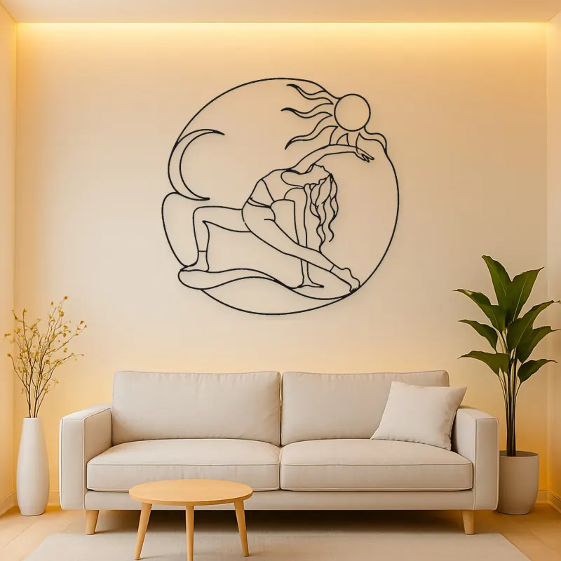 Wild Thing Arc Metal Wall Art | Yoga and Meditation Wall Decor