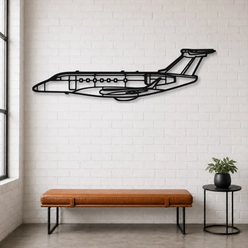 Silhouette de l'avion Praetor 600 en métal, décoration murale en métal, décoration aéronautique, décoration d'aviateur