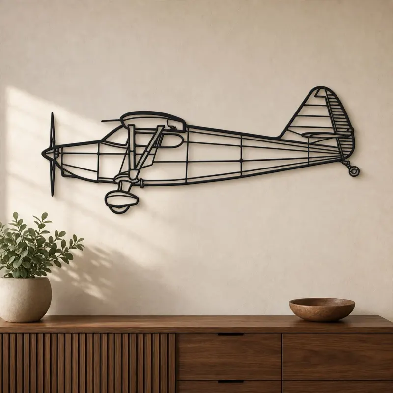 Silhouette d'avion en métal 108-2, Décoration murale en métal, Décor aéronautique, Décorateur aviateur