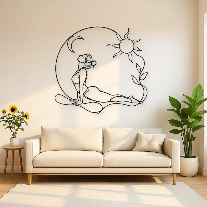 Cobra Pose Rise Metal Wall Art | Yoga and Meditation Wall Decor