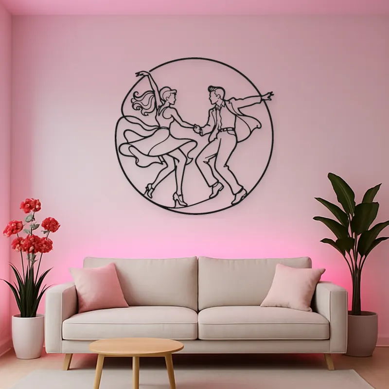Rock and Roll Dance Metal Wall Art | Couple Dance Wall Decor