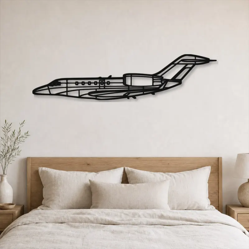 Silhouette de l'avion Citation X en métal, Silhouette d'avion en métal, Décoration murale aviation, Décoration aviateur