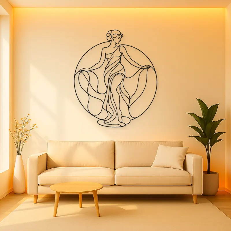 Classical Statue Muse Metal Wall Art | Classical Figure Wall Decor