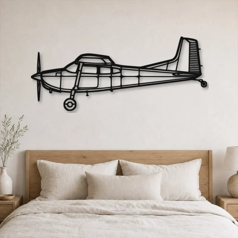 Silhouette d'avion en métal 180K, Décoration murale en métal, Décor aéronautique, Décorateur aviateur