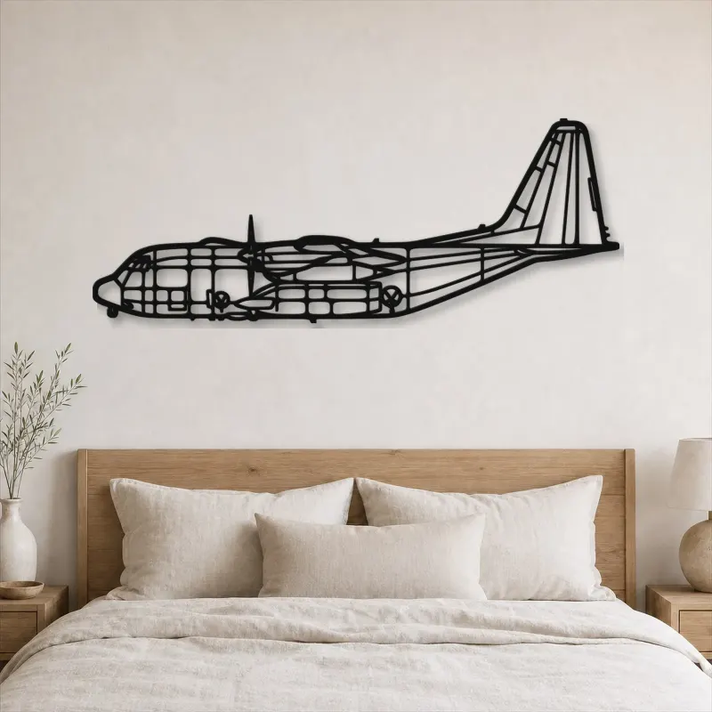 Insegna in metallo silhouette AC-130J Ghostrider