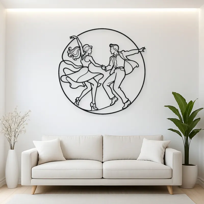 Rock and Roll Dance Metal Wall Art | Couple Dance Wall Decor