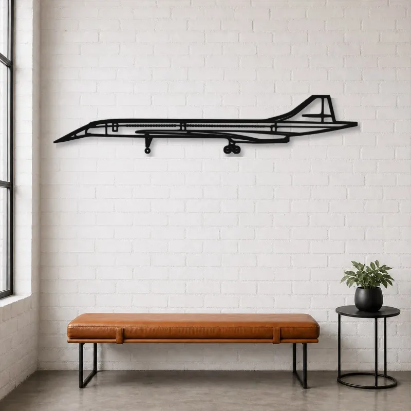 Silhouette d'avion BAC Concorde en métal, Décoration murale en métal, Décor aéronautique, Cadeau pour aviateur