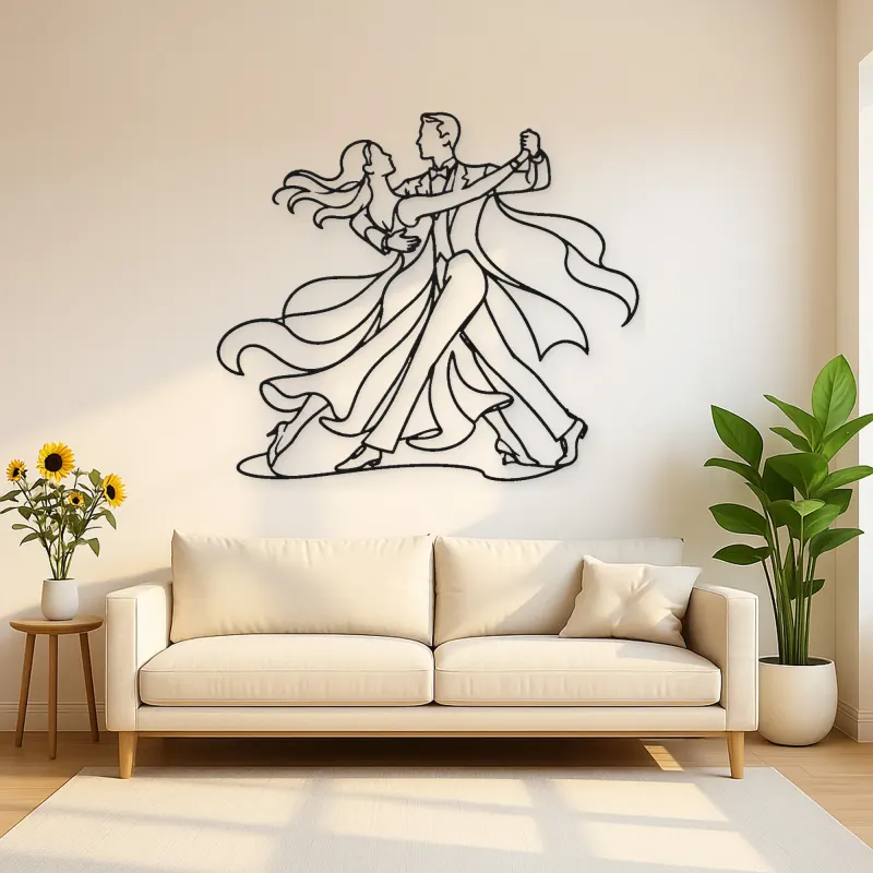 Quickstep Motion Metal Wall Art | Couple Dance Wall Decor