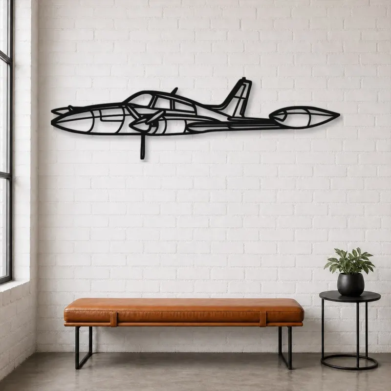 Silhouette en métal d'avion 310R Angle, décoration murale en métal, décoration aéronautique, cadeau pour pilote
