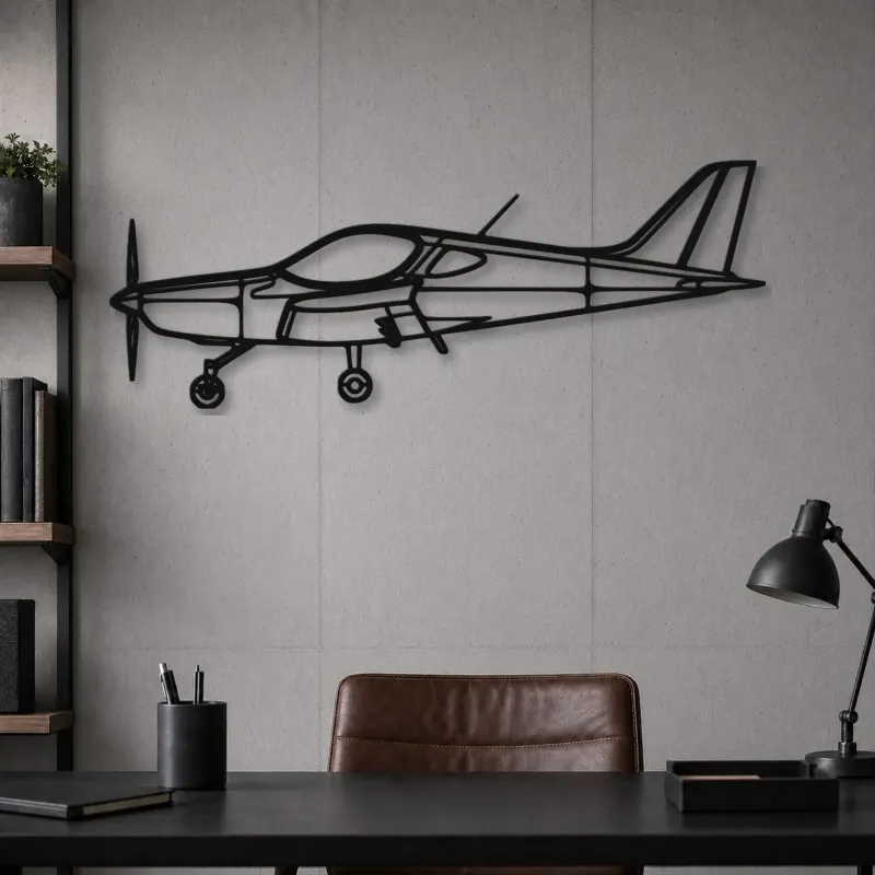 Silhouette d'avion Bristell en métal, Décoration murale en métal, Décor aéronautique, Décor d'aviation