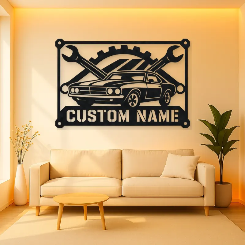 Personalized Classic Muscle Car Metal Wall Art