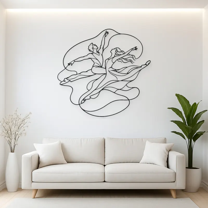 Contemporary Leap Metal Wall Art | Dance Silhouette Wall Decor