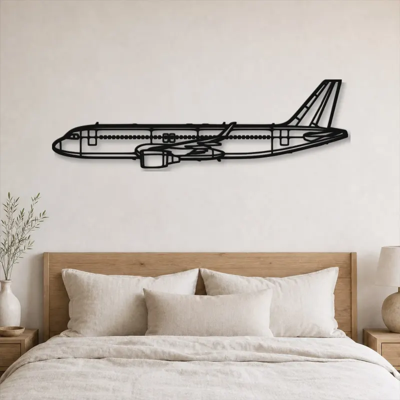 Insegna in metallo silhouette A320