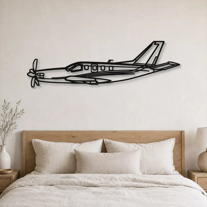 Insegna in metallo silhouette aereo TBM, Silhouette aereo in metallo, Decorazione murale aviatore