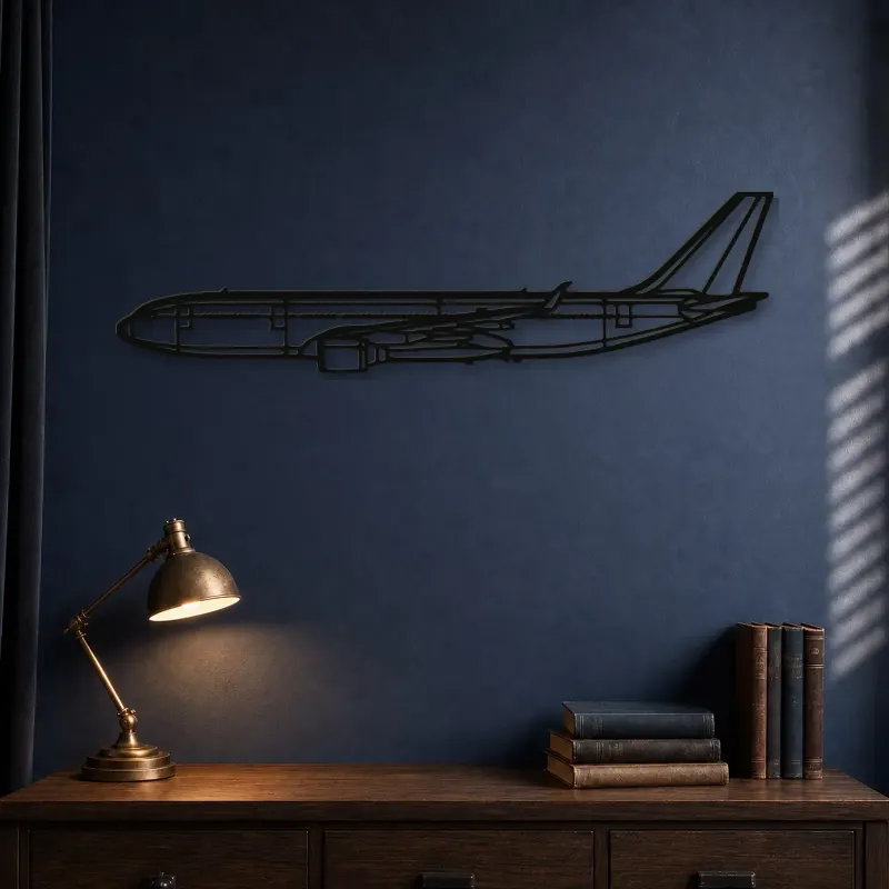 Insegna in metallo silhouette A330-200