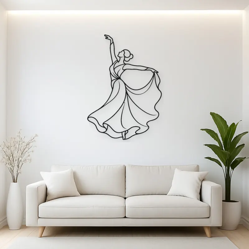 Stage Spotlight Dancer Metal Wall Art | Dance Silhouette Wall Decor