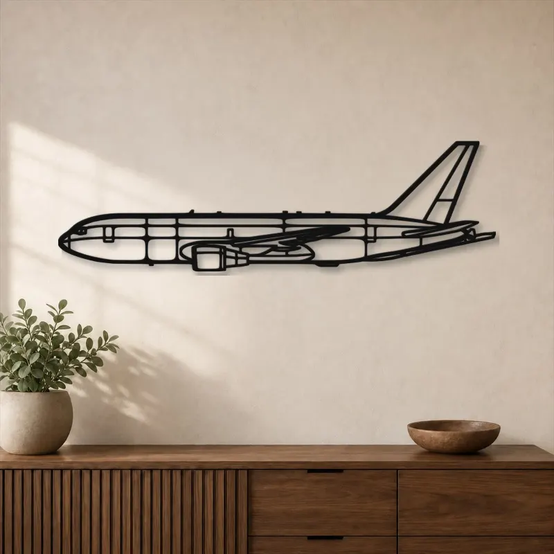 Silhouette en métal d'avion KC-46, Décoration murale en métal, Décor aéronautique, Décor d'aviation