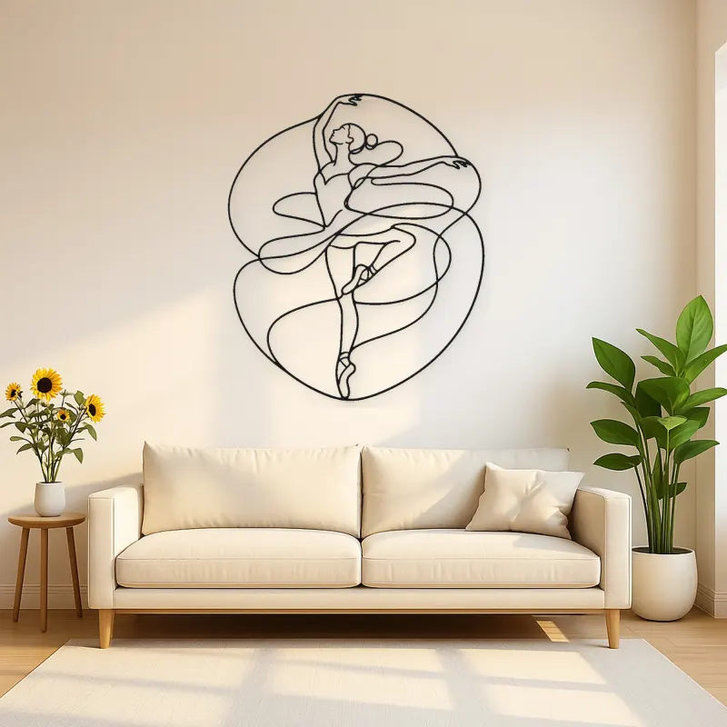 Ballet Pirouette Metal Wall Art | Dance Silhouette Wall Decor