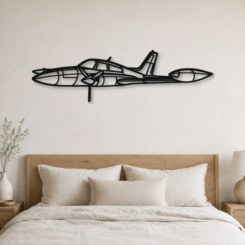 Silhouette en métal d'avion 310R Angle, décoration murale en métal, décoration aéronautique, cadeau pour pilote
