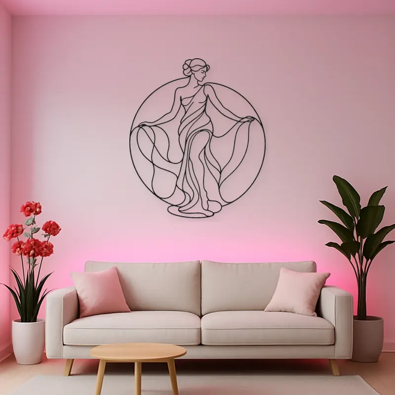 Classical Statue Muse Metal Wall Art | Classical Figure Wall Decor