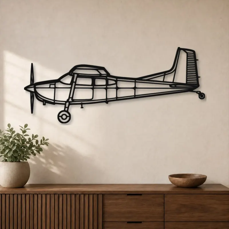 Silhouette d'avion en métal 180K, Décoration murale en métal, Décor aéronautique, Décorateur aviateur