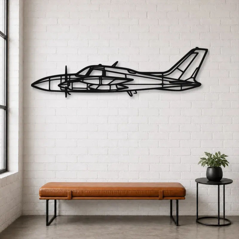 Silhouette en métal d'avion 310R, décoration murale en métal, décoration aéronautique, cadeau pour pilote