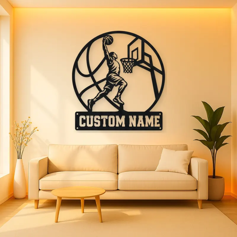Personalized Slam Dunk Basketball Metal Wall Art