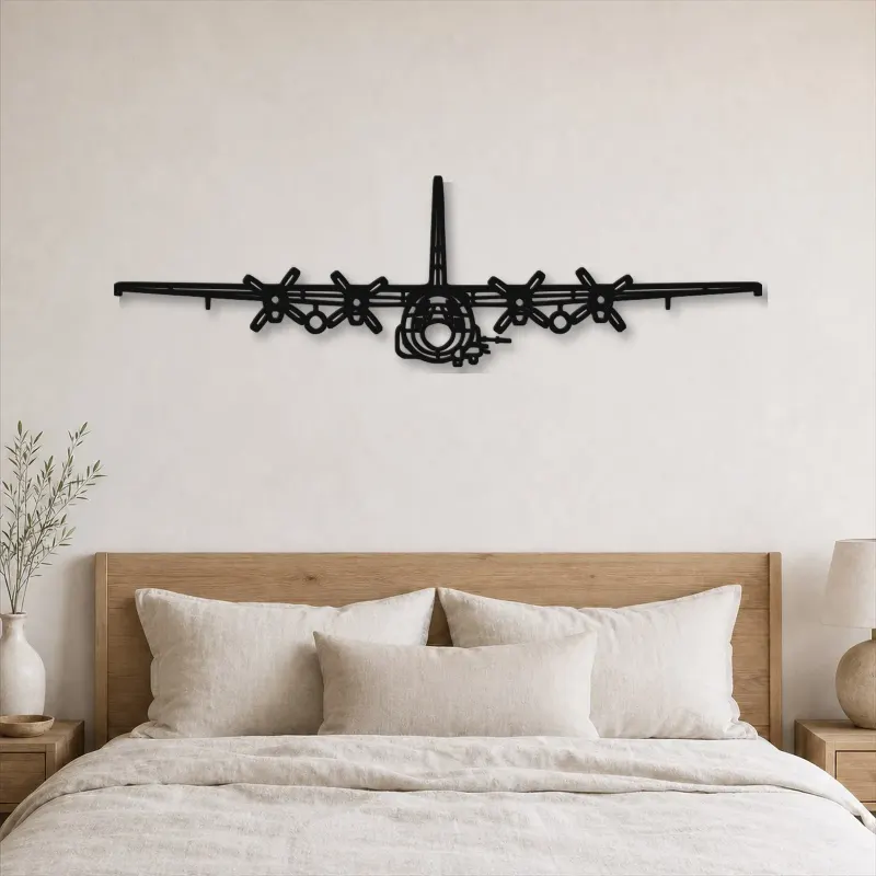 Insegna in metallo silhouette AC-130U Front