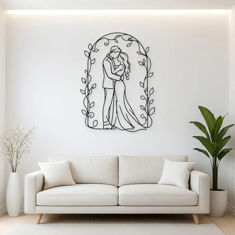Romantic Arch Couple Metal Wall Art | Romantic Couple Decor
