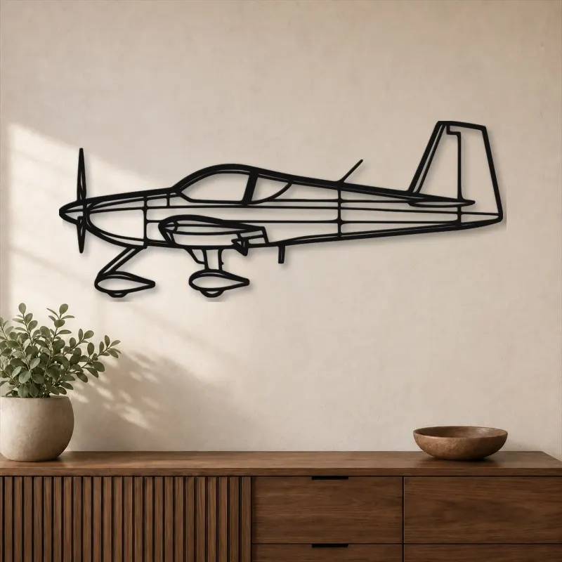 Silhouette en métal d'avion RV-14a, décoration murale en métal, décoration aéronautique, décoration d'aviation